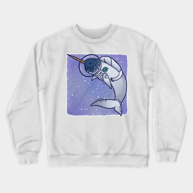 space narwhal Crewneck Sweatshirt by Galaxxi